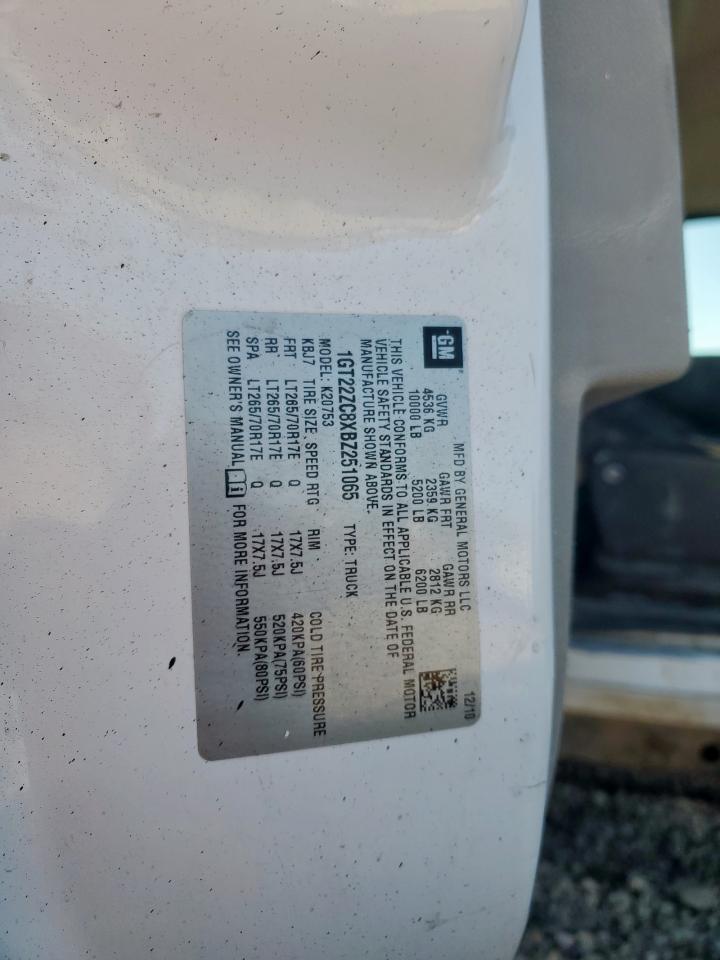 2011 GMC Sierra K2500 Heavy Duty VIN: 1GT22ZC8XBZ251065 Lot: 91385625