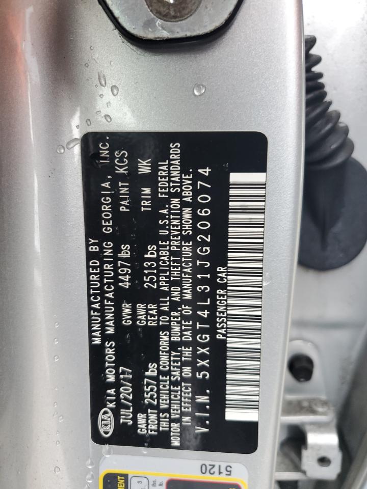 2018 Kia Optima Lx VIN: 5XXGT4L31JG206074 Lot: 91924665