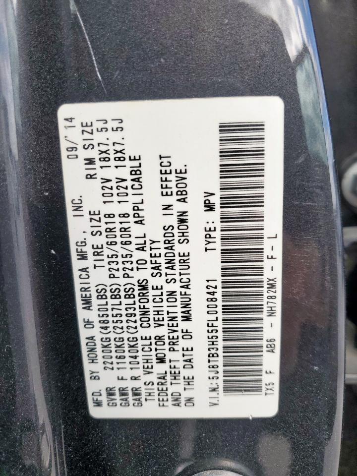 2015 Acura Rdx Technology VIN: 5J8TB3H55FL008421 Lot: 92122865