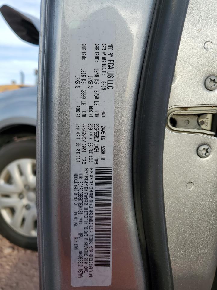 2019 Dodge Journey Se VIN: 3C4PDCBB5KT804481 Lot: 91472495