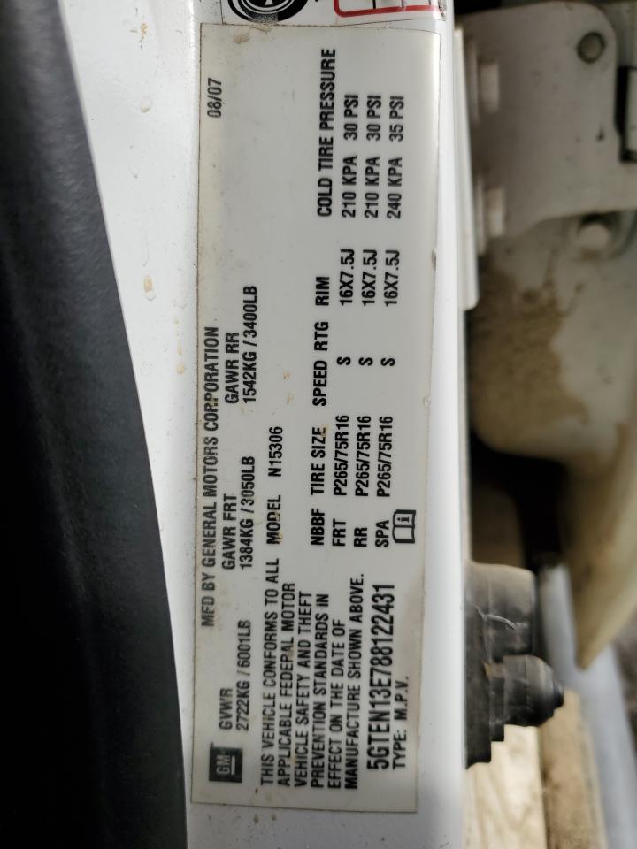 2008 Hummer H3 VIN: 5GTEN13E788122431 Lot: 93894975