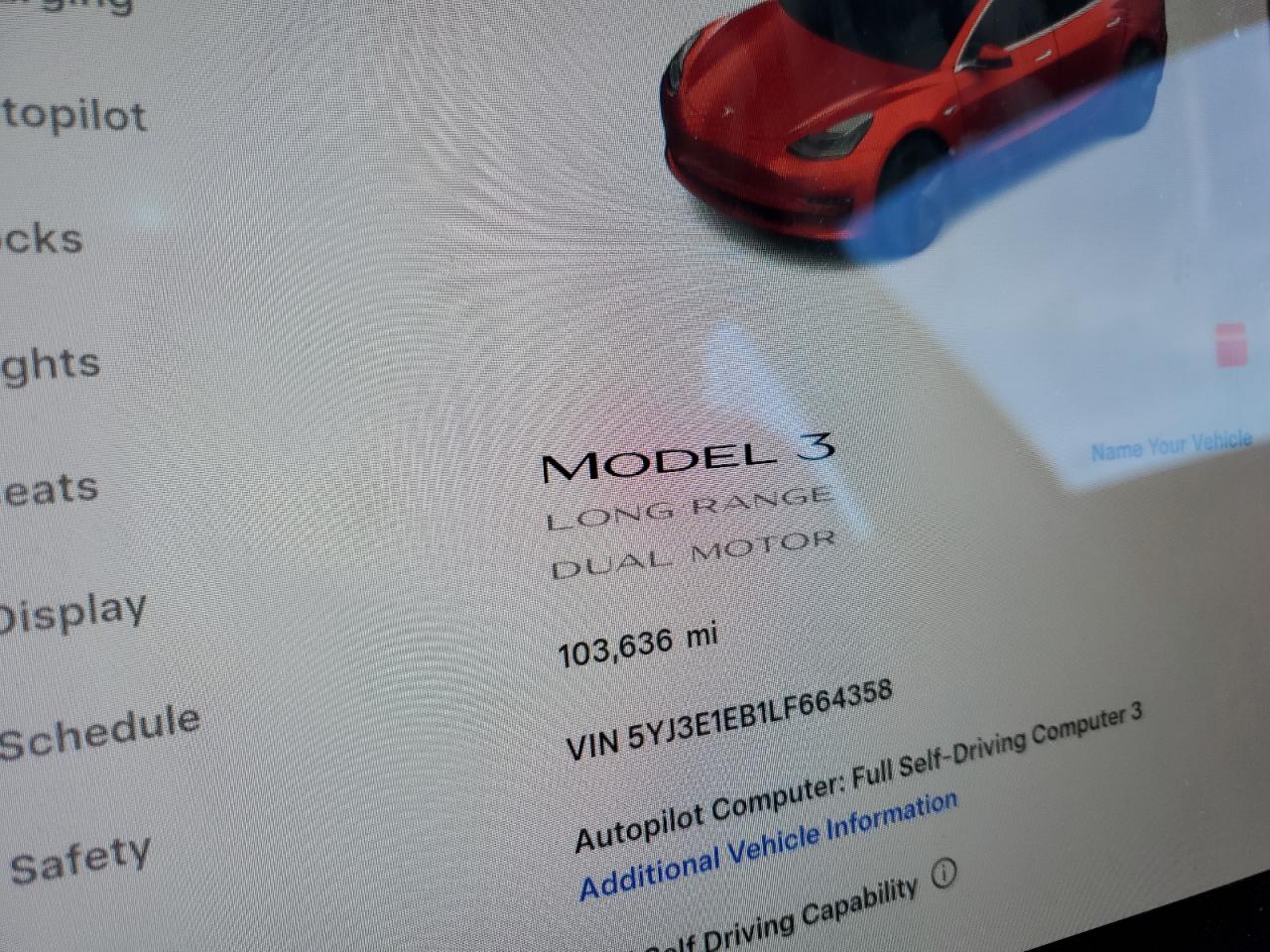 2020 Tesla Model 3 VIN: 5YJ3E1EB1LF664358 Lot: 92465175