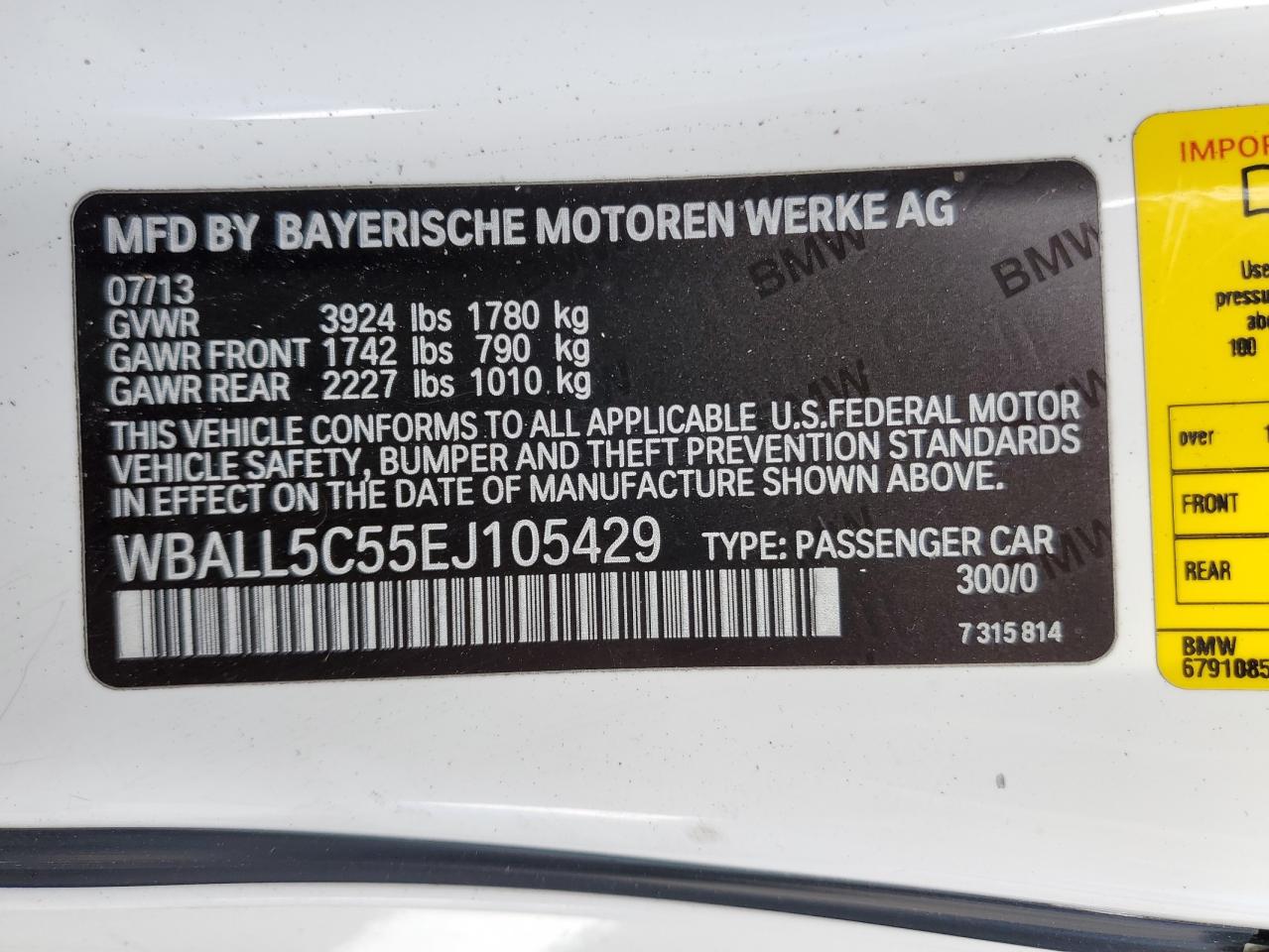 2014 BMW Z4 Sdrive28I VIN: WBALL5C55EJ105429 Lot: 92119595
