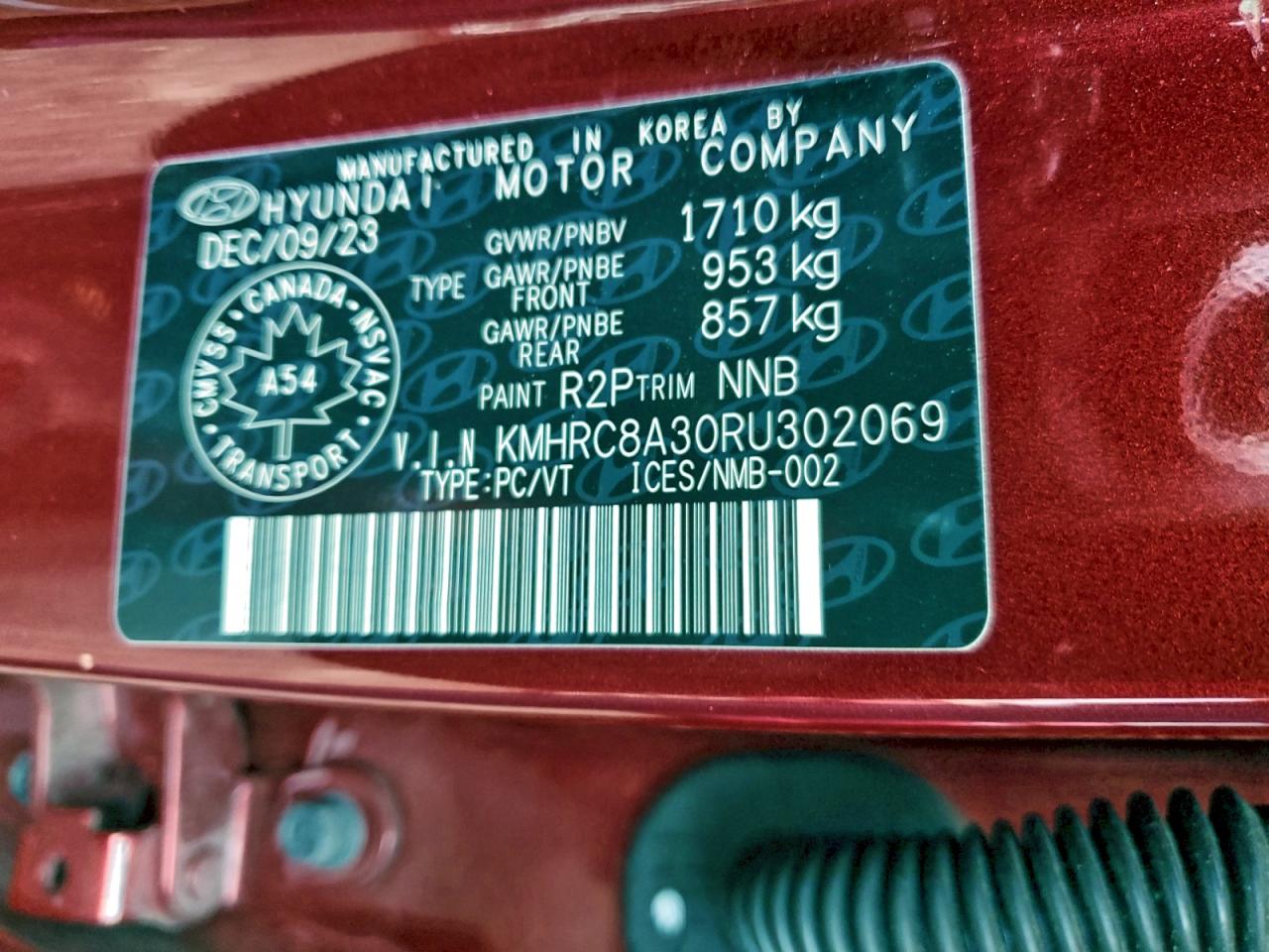 2024 Hyundai Venue Sel VIN: KMHRC8A30RU302069 Lot: 94088865