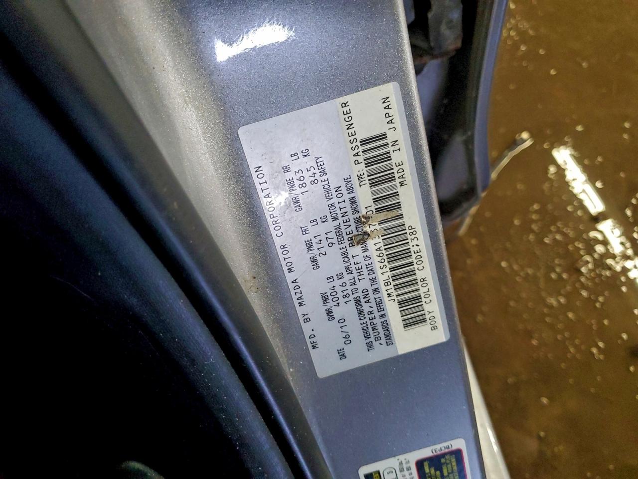 2010 Mazda 3 S VIN: JM1BL1S66A1337601 Lot: 94103385