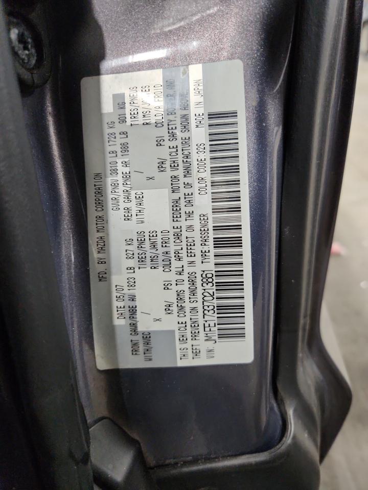 2007 Mazda Rx8 VIN: JM1FE173370213861 Lot: 92946285