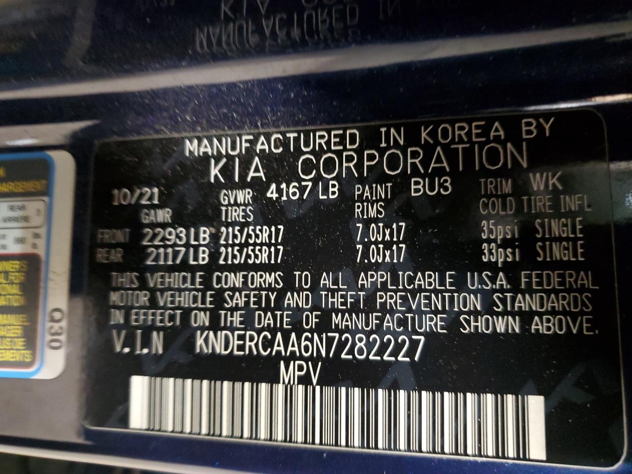 2022 Kia Seltos Ex VIN: KNDERCAA6N7282227 Lot: 91983735