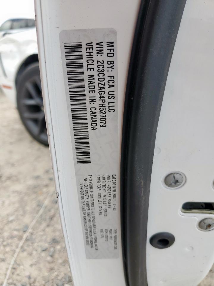 2023 Dodge Challenger Sxt VIN: 2C3CDZAG4PH527079 Lot: 92753065