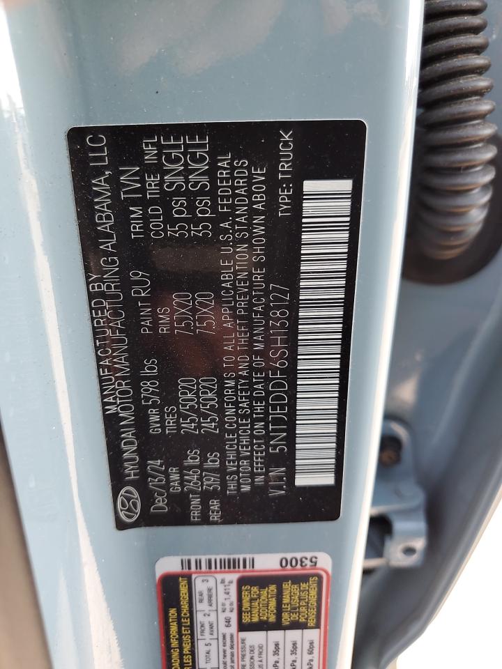 2025 Hyundai Santa Cruz Limited VIN: 5NTJEDDF6SH138127 Lot: 92900675