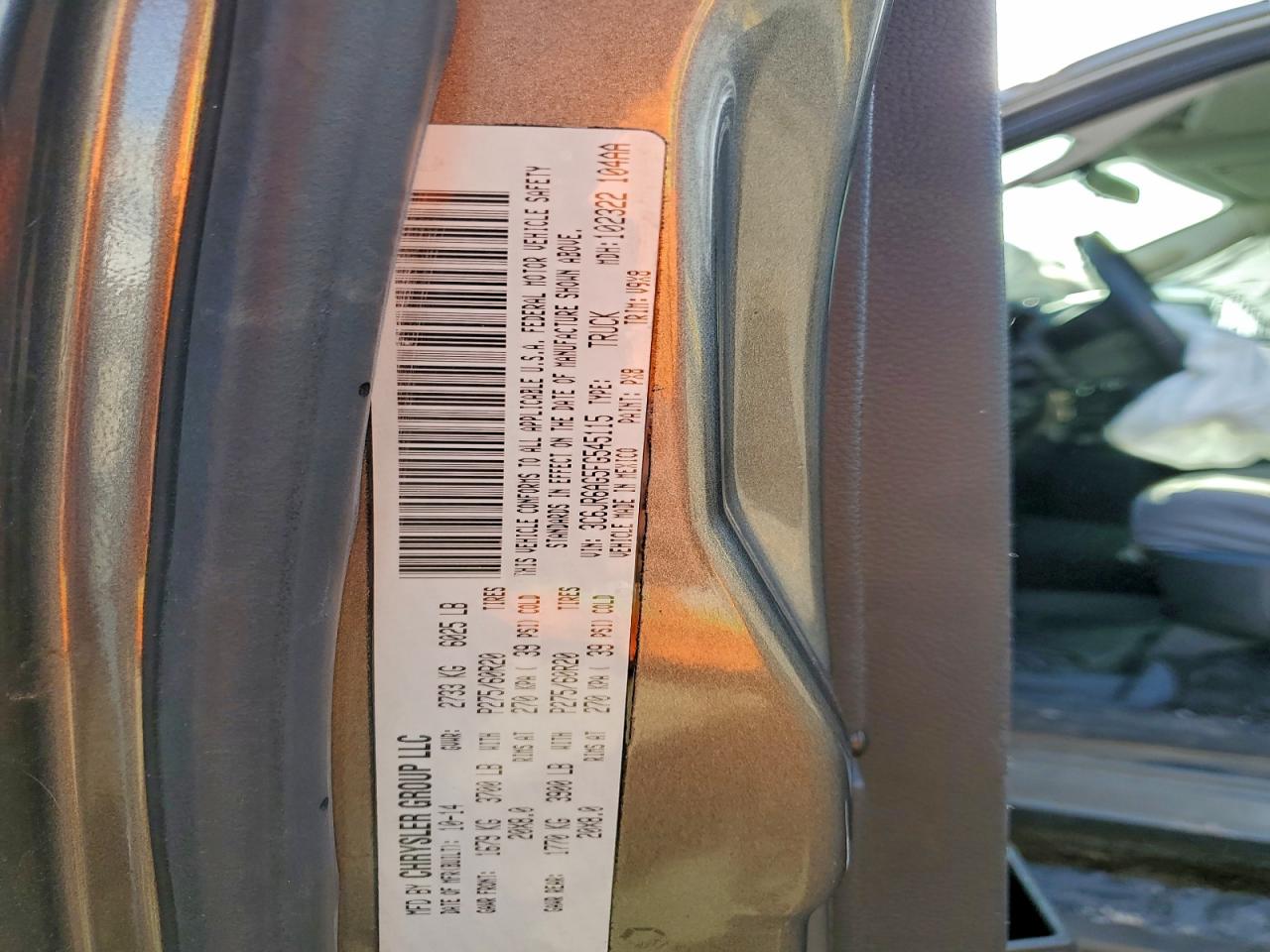 2013 Ram 1500 St VIN: 3C6JR7ATXDG511719 Lot: 93453965