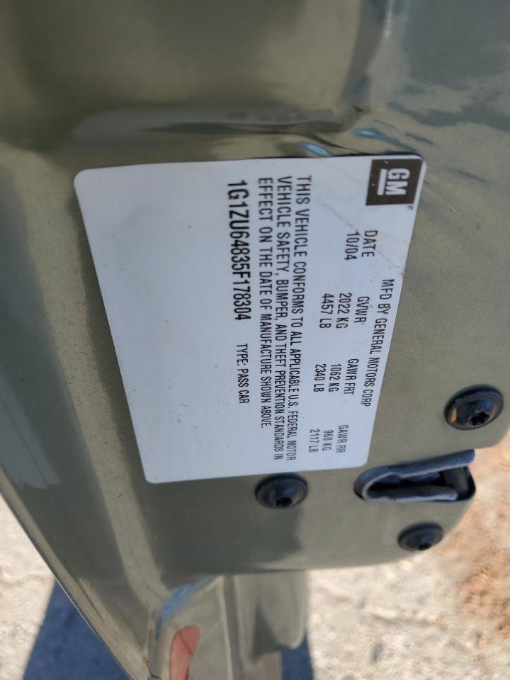 2005 Chevrolet Malibu Maxx Lt VIN: 1G1ZU64835F178304 Lot: 91606075