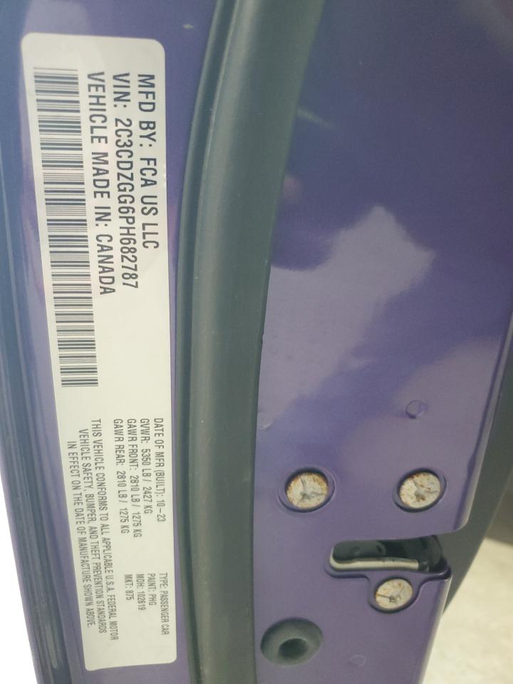 2023 Dodge Challenger Sxt VIN: 2C3CDZGG6PH682787 Lot: 93045805