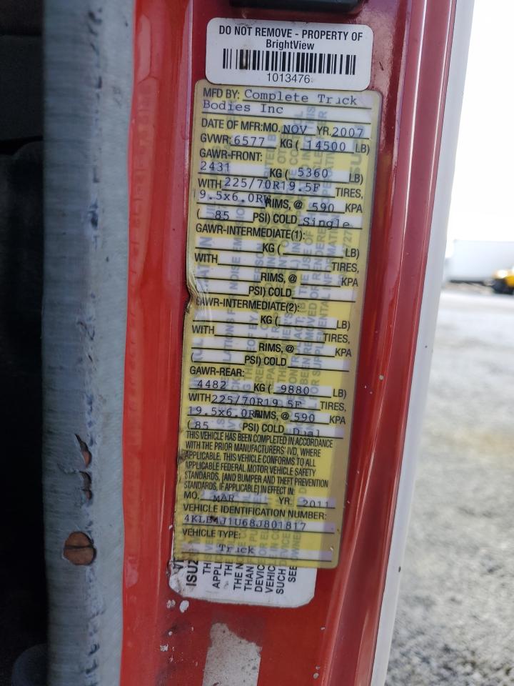 2008 Isuzu Npr Box Truck VIN: 4KLB4J1U68J801817 Lot: 90376325