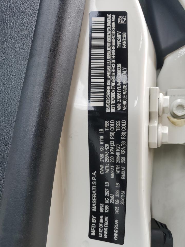 2019 Maserati Levante S VIN: ZN661YUA4KX308239 Lot: 92221335