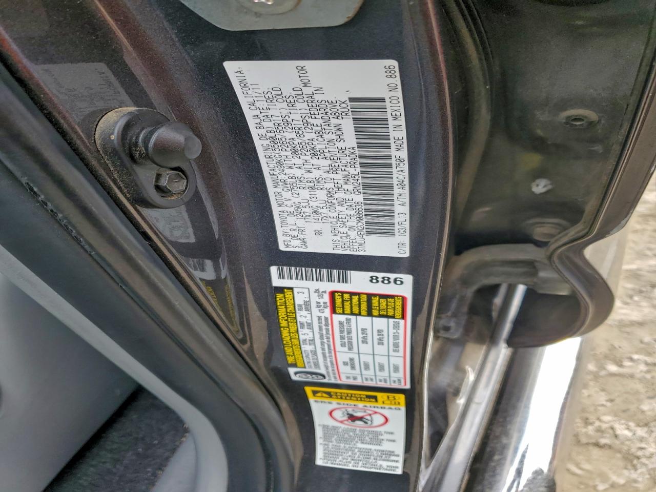 2012 Toyota Tacoma Double Cab VIN: 3TMLU4EN2CM086636 Lot: 94528065