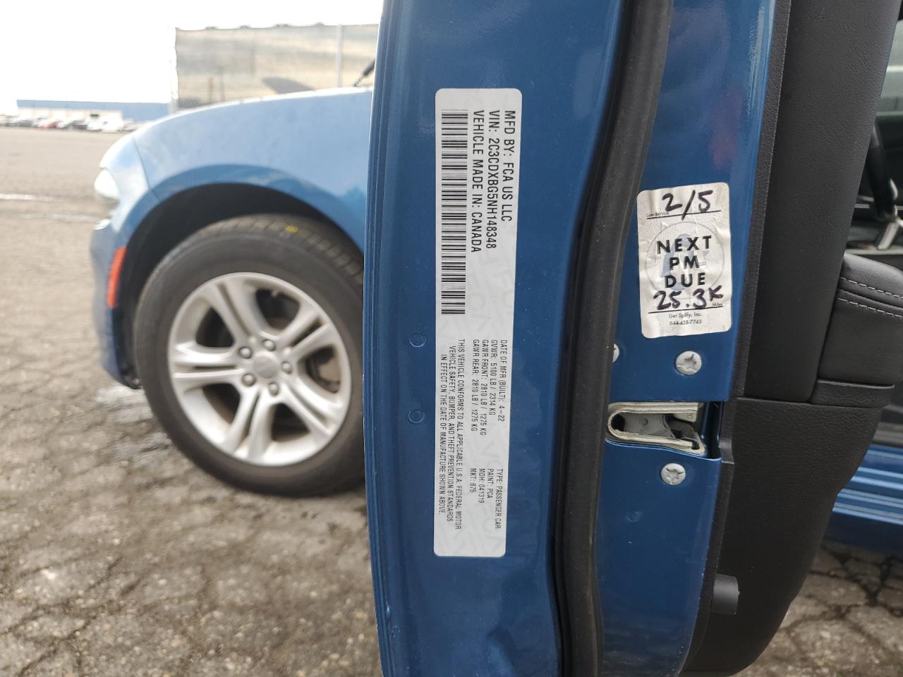 2022 Dodge Charger Sxt VIN: 2C3CDXBG5NH148348 Lot: 90630825