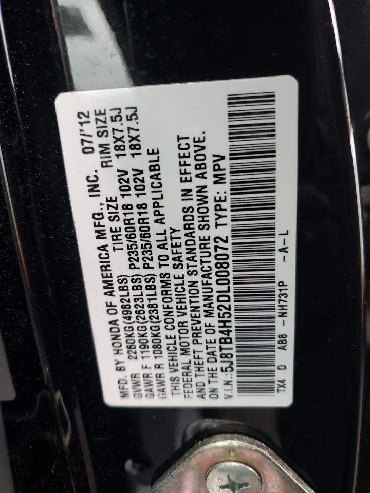 2013 Acura Rdx Technology VIN: 5J8TB4H52DL008072 Lot: 93239235