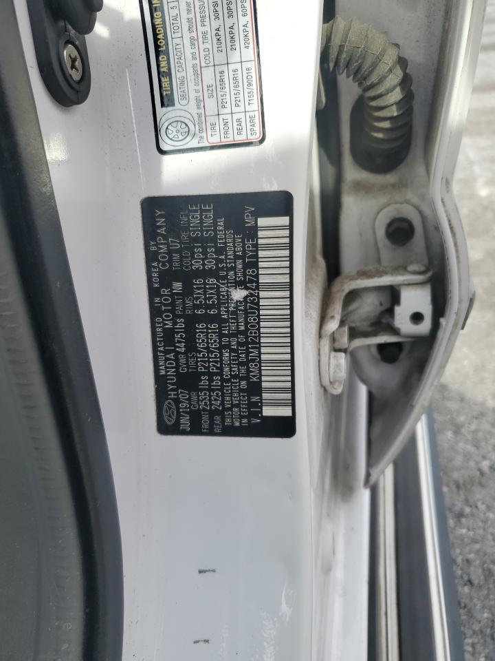 2008 Hyundai Tucson Gls VIN: KM8JM12B08U732478 Lot: 93115695