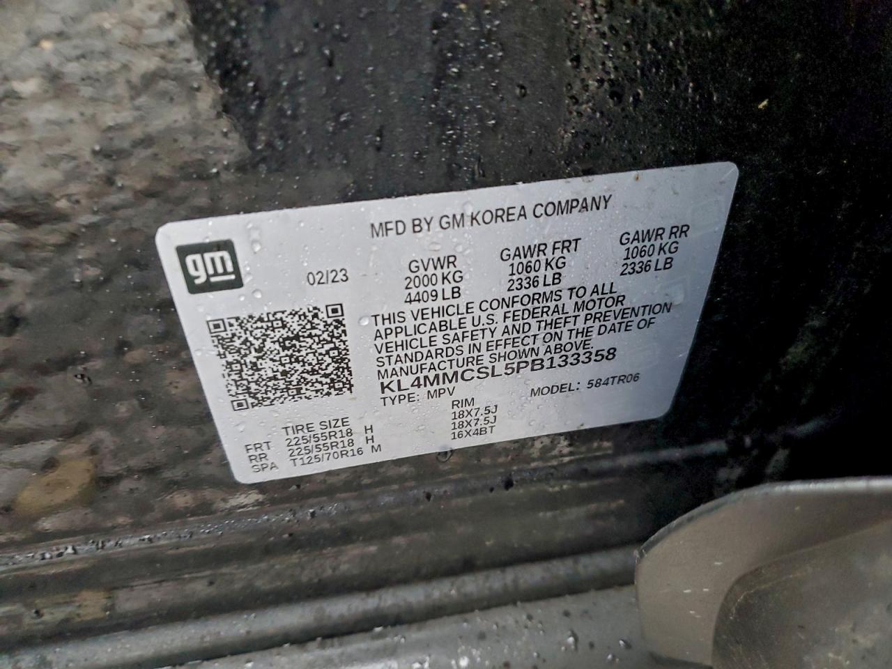 2023 Buick Encore Gx Preferred VIN: KL4MMCSL5PB133358 Lot: 94173515