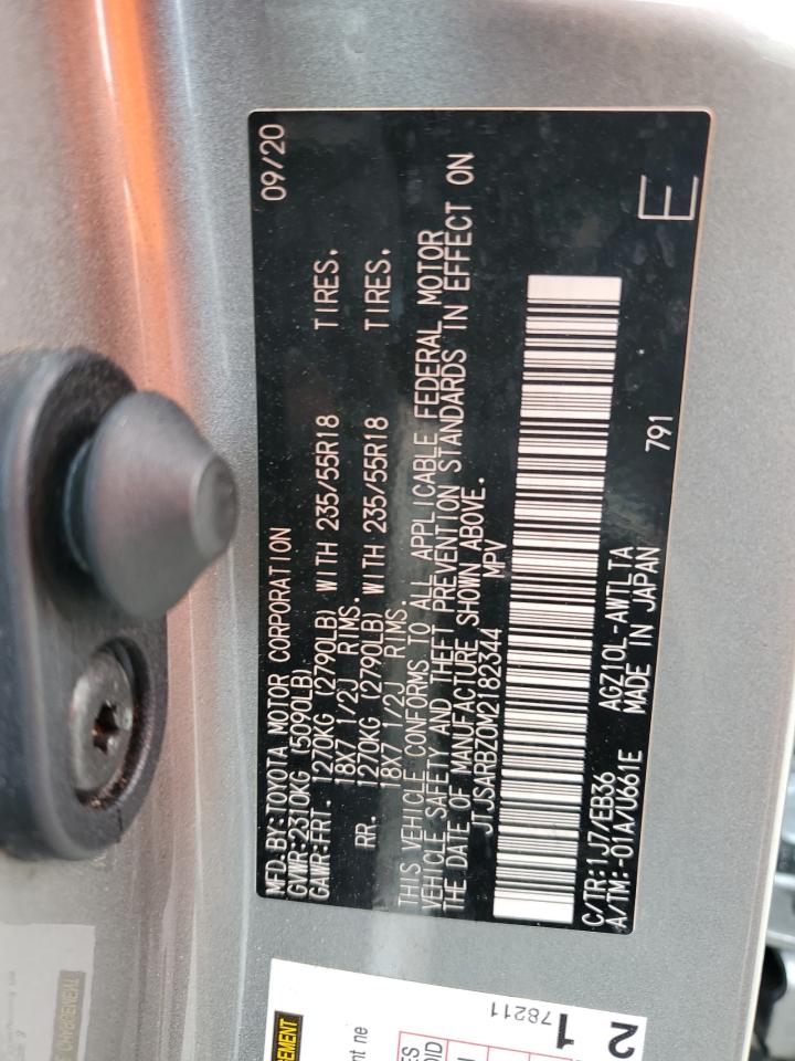 2021 Lexus Nx 300 Base VIN: JTJSARBZ0M2182344 Lot: 90998855