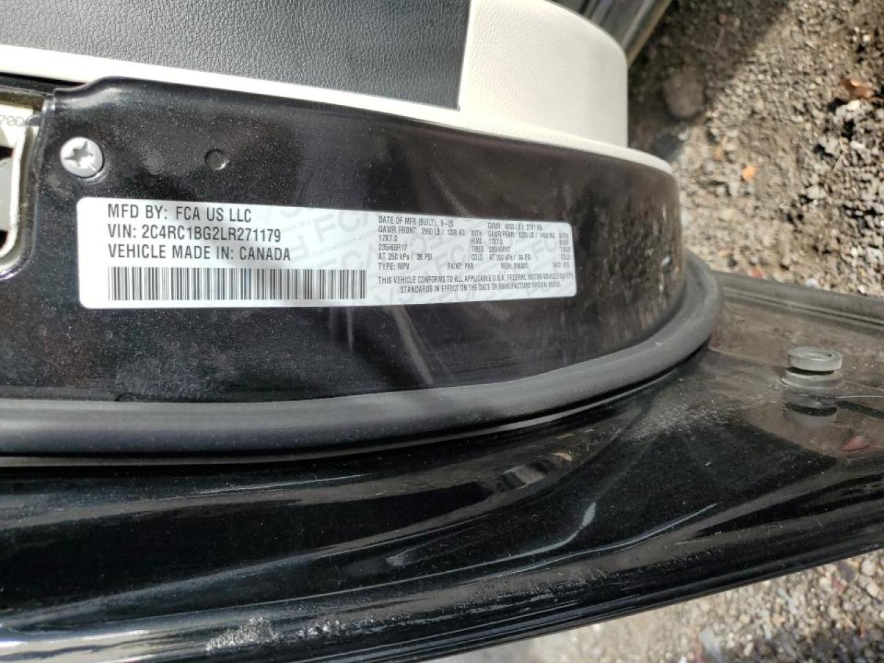 2020 Chrysler Pacifica Touring L VIN: 2C4RC1BG2LR271179 Lot: 90834595