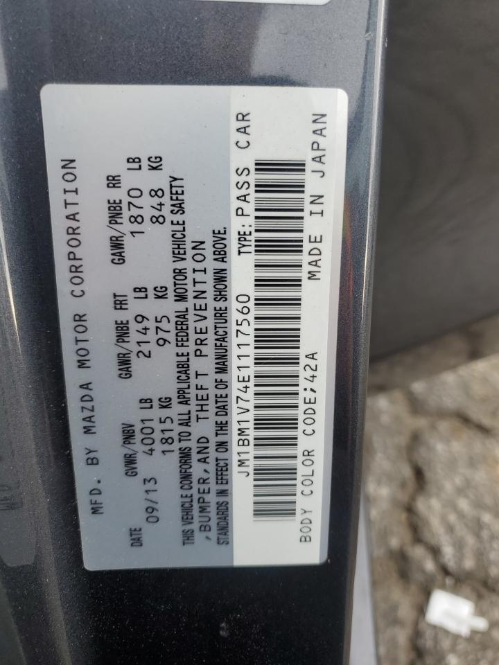 2014 Mazda 3 Touring VIN: JM1BM1V74E1117560 Lot: 91259075
