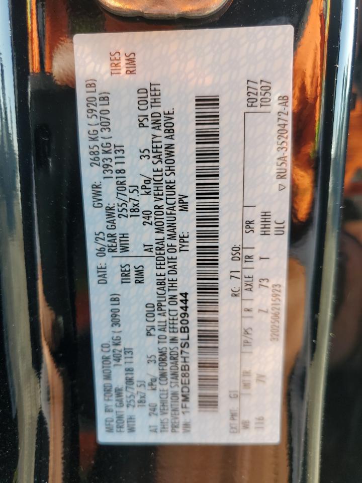 2025 Ford Bronco Outer Banks VIN: 1FMDE8BH7SLB09444 Lot: 91477065