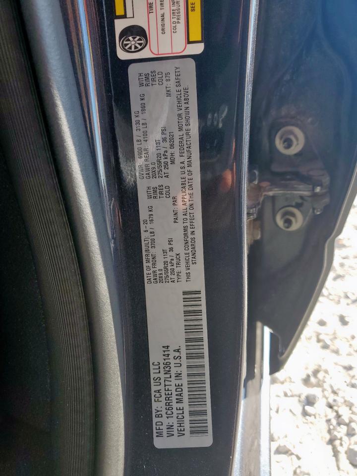 2020 Ram 1500 Big Horn/Lone Star VIN: 1C6RREFT7LN361414 Lot: 91620565