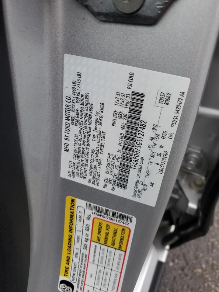 2016 Ford Fusion Se VIN: 1FA6P0H75G5127482 Lot: 93437705