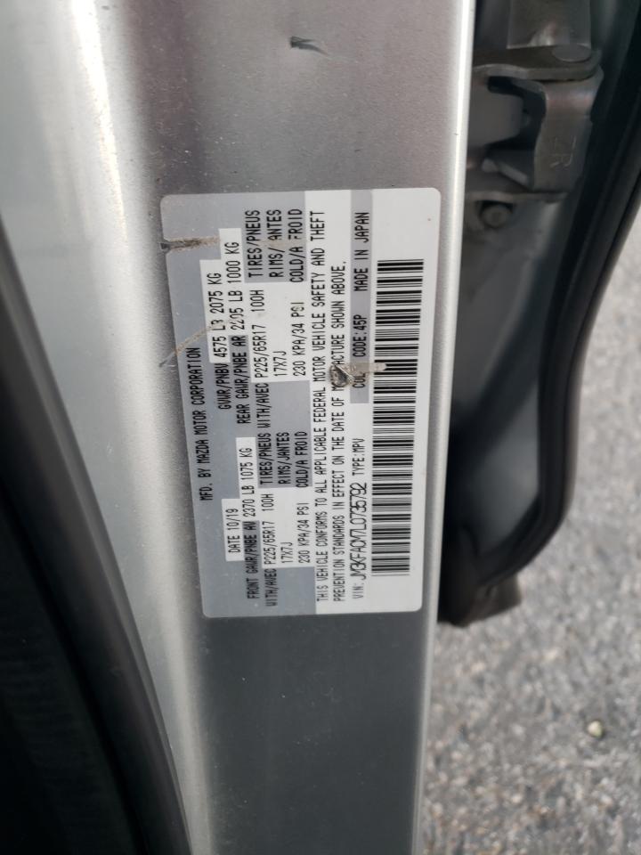 2020 Mazda Cx-5 Touring VIN: JM3KFACM7L0735792 Lot: 91121335