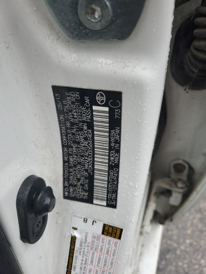 2013 Toyota Prius VIN: JTDKN3DU0D5647404 Lot: 93171535