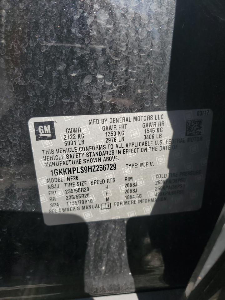 2017 GMC Acadia Denali VIN: 1GKKNPLS9HZ256729 Lot: 91057925