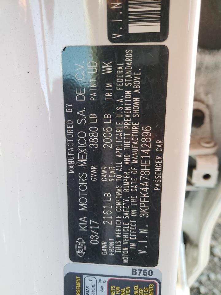 2017 Kia Forte Lx VIN: 3KPFK4A78HE142896 Lot: 90615485