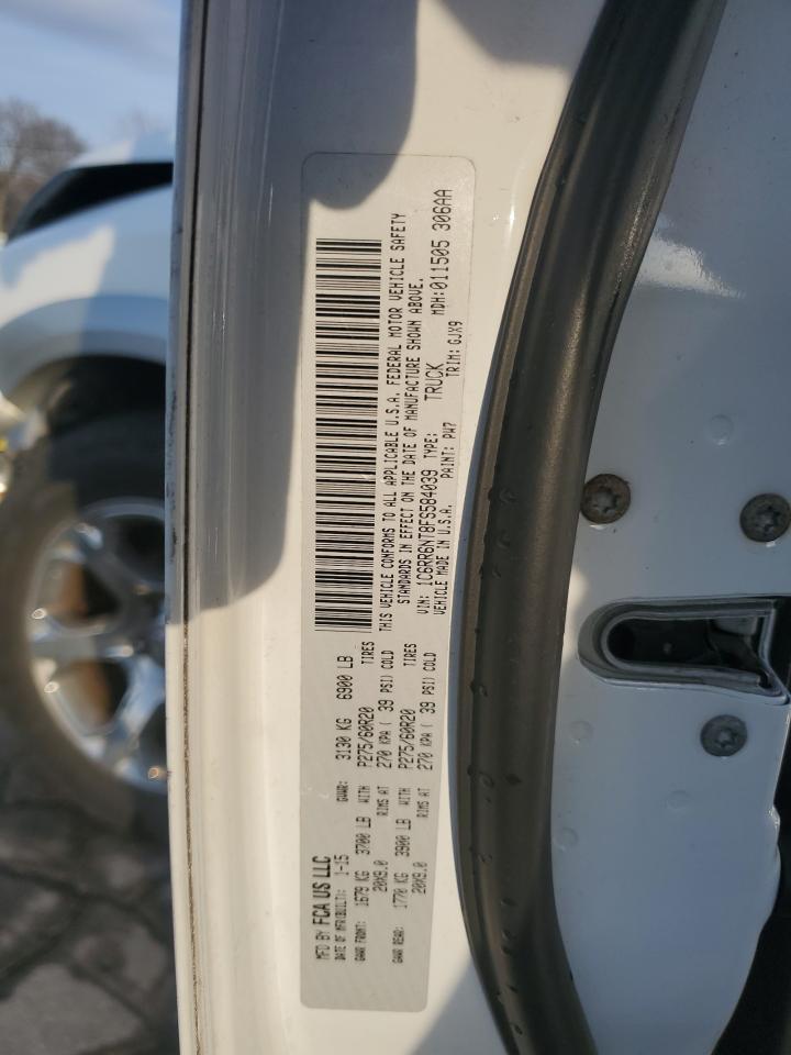 2015 Ram 1500 Laramie VIN: 1C6RR6NT8FS584039 Lot: 93209685