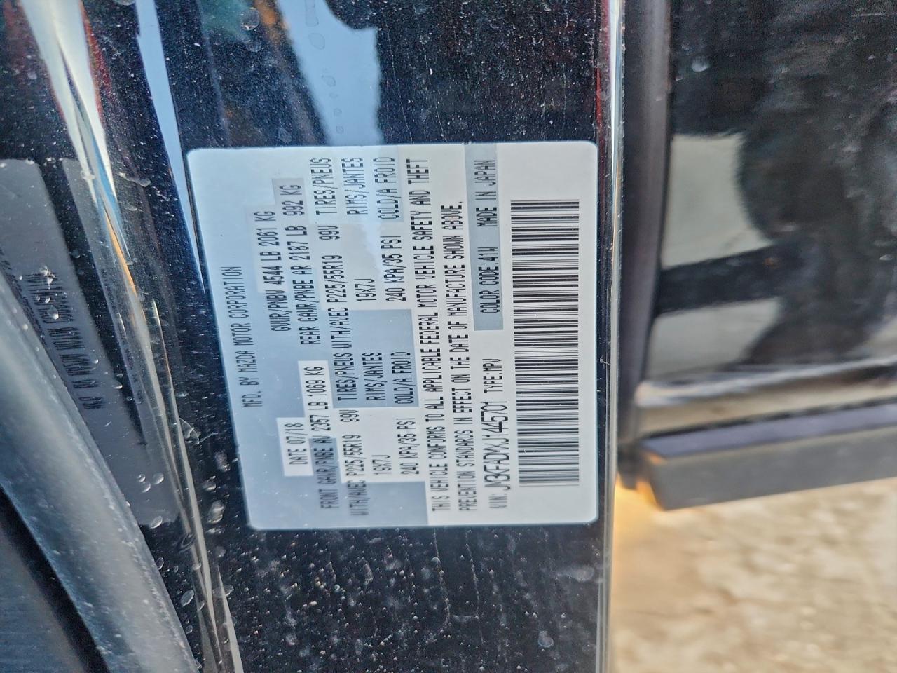 2018 Mazda Cx-5 Grand Touring VIN: JM3KFADMXJ1445701 Lot: 94544225