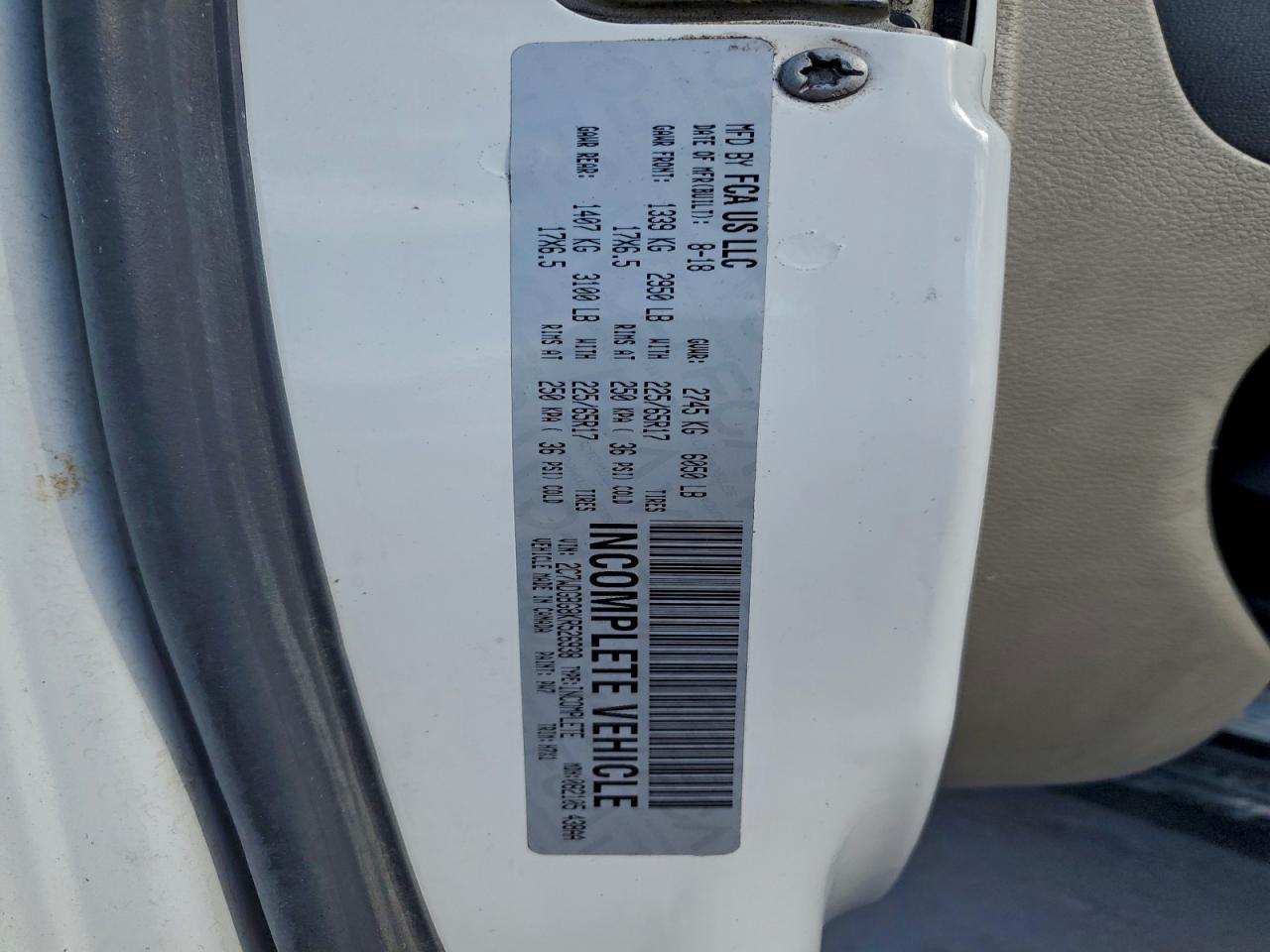 2019 Dodge Grand Caravan Se VIN: 2C7WDGBG8KR526938 Lot: 93699895