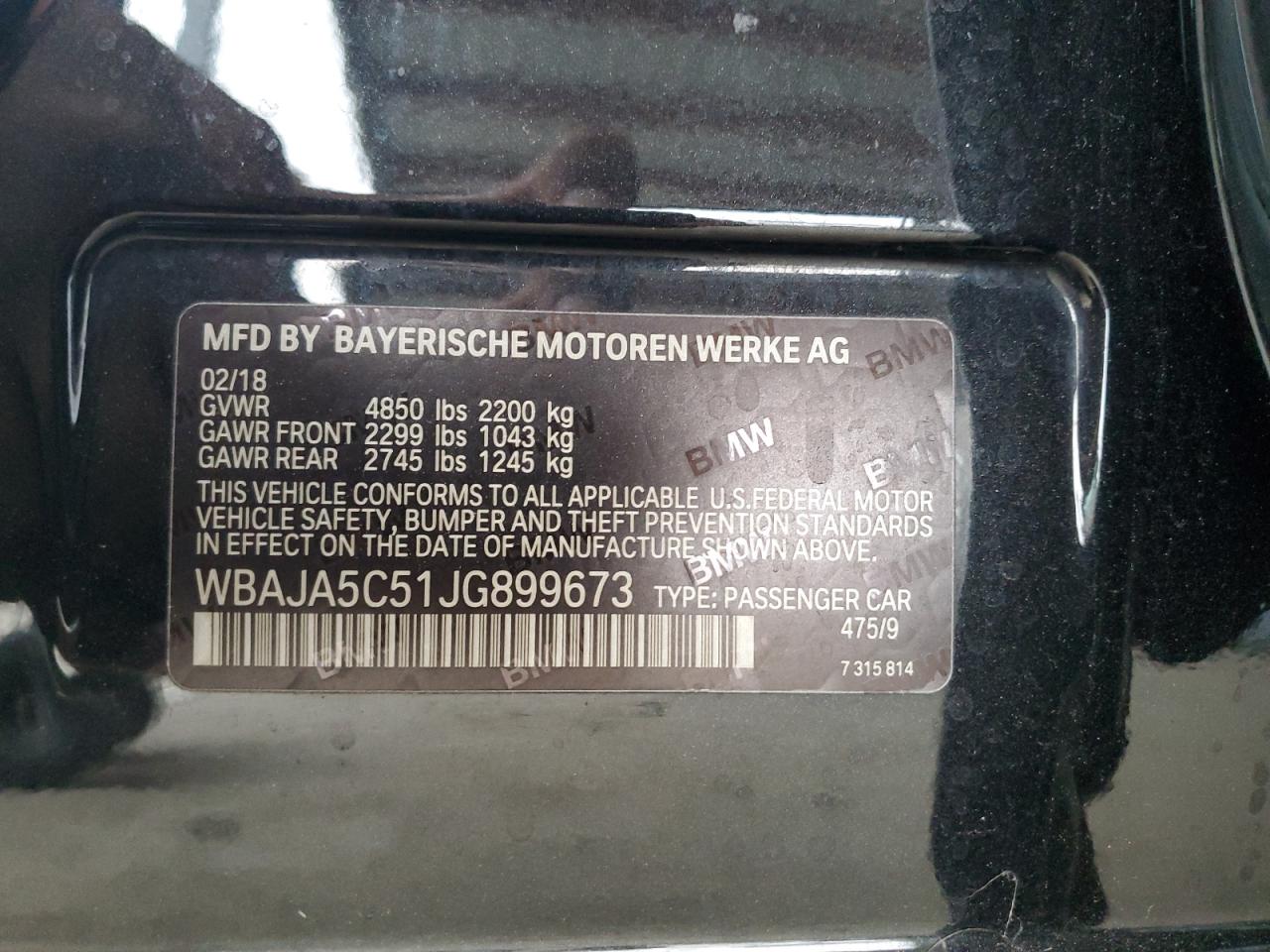 Фото: WBAJA5C51JG899673