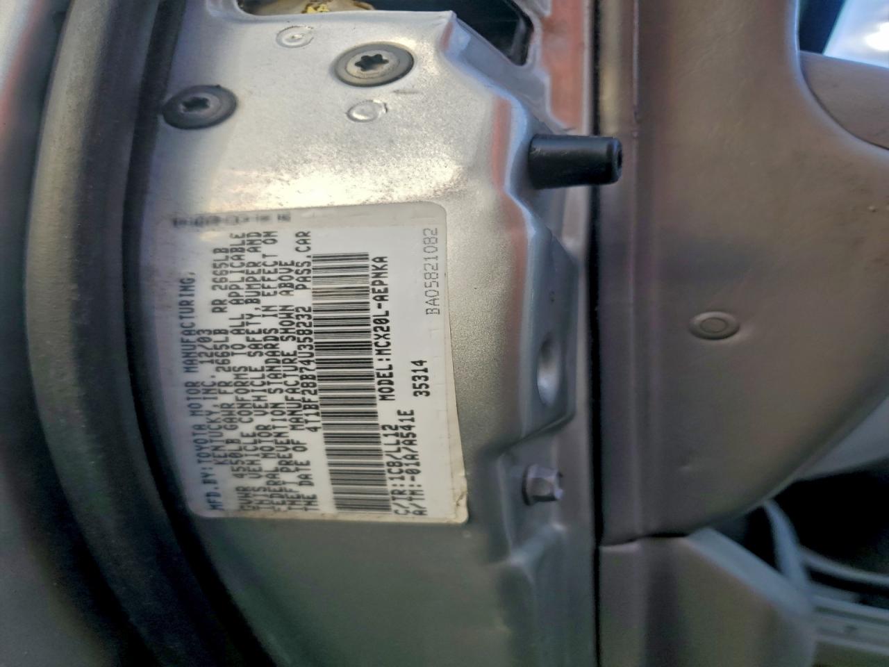 2004 Toyota Avalon Xl VIN: 4T1BF28B74U358232 Lot: 94711465