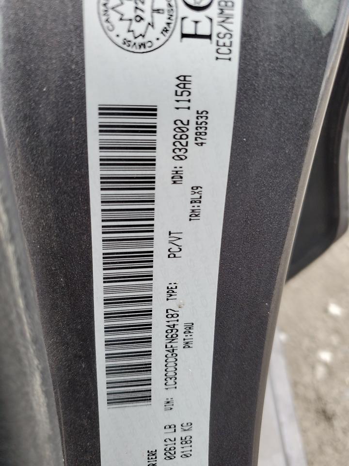 2015 Chrysler 200 C VIN: 1C3CCCCG4FN694187 Lot: 93283125