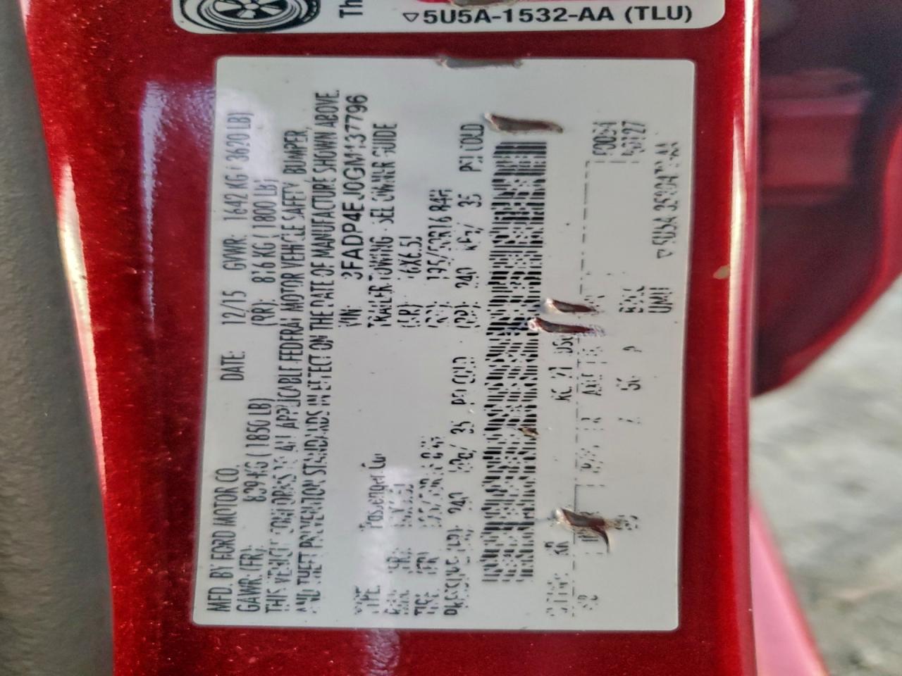 2016 Ford Fiesta Se VIN: 3FADP4EJ0GM137796 Lot: 94329225