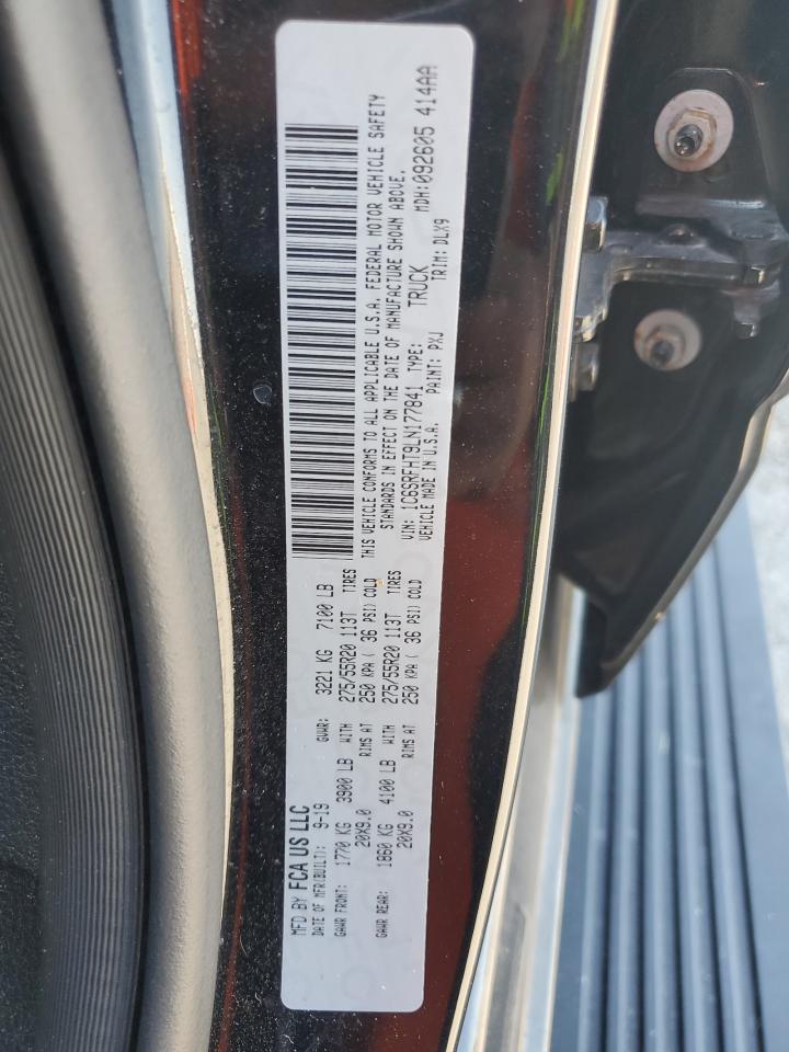 2020 Ram 1500 Limited VIN: 1C6SRFHT9LN177841 Lot: 93319145