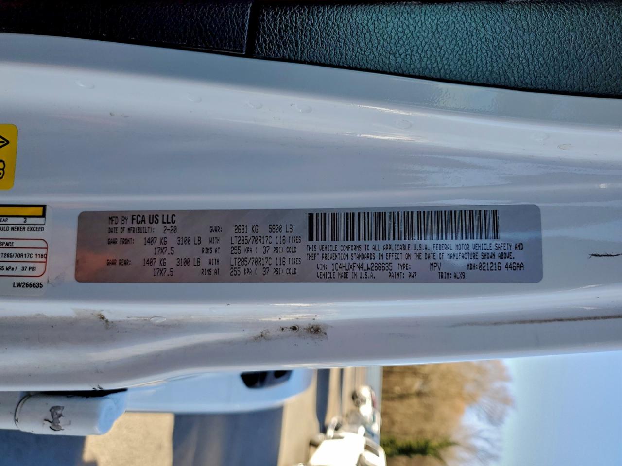 2020 Jeep Wrangler Unlimited Rubicon VIN: 1C4HJXFN4LW266635 Lot: 93645215