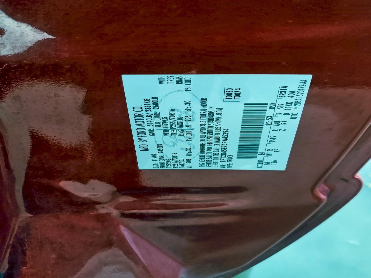 2005 Ford Ranger Super Cab VIN: 1FTZR45E75PA45394 Lot: 94308425