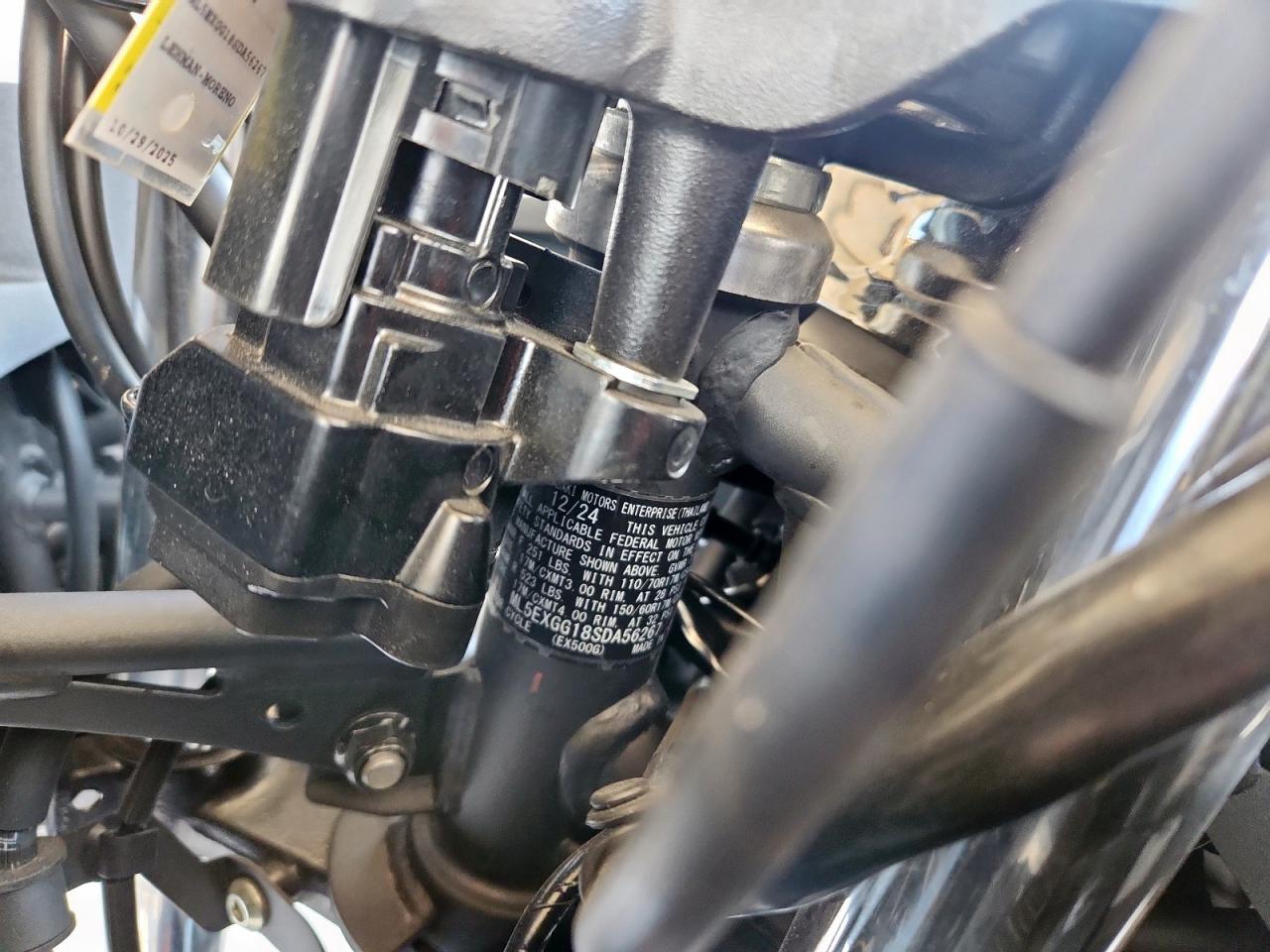 2025 Kawasaki Ex500 VIN: ML5EXGG18SDA56267 Lot: 92703705