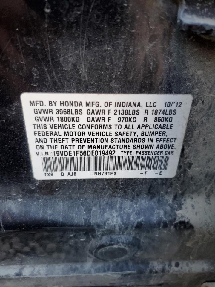 2013 Acura Ilx 20 Premium VIN: 19VDE1F56DE019492 Lot: 92263445