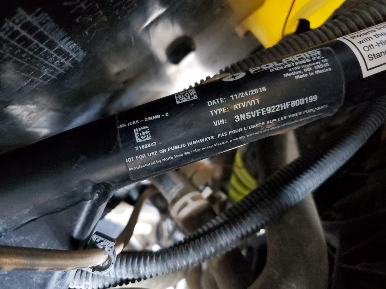 2017 Polaris Rzr Xp 4 Turbo Eps VIN: 3NSVFE922HF800199 Lot: 92873665
