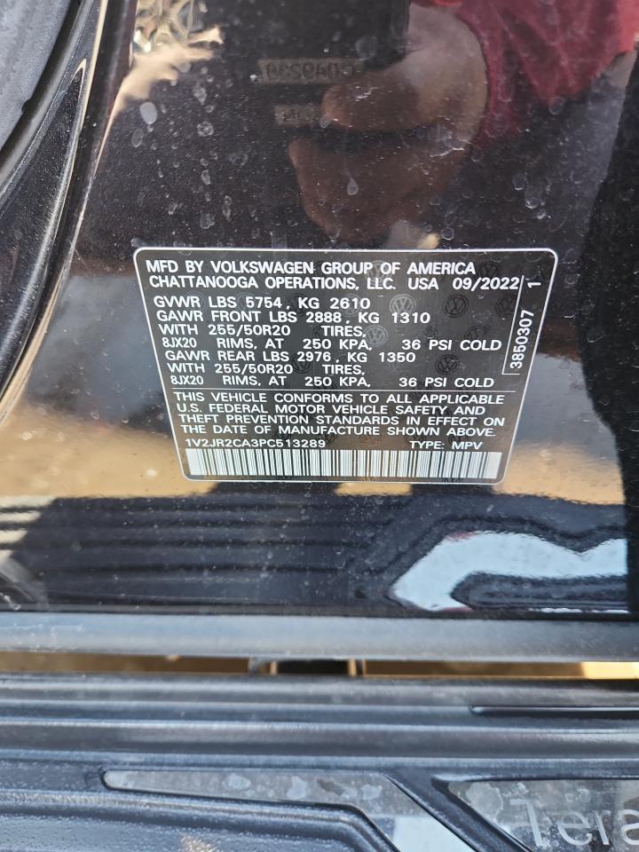 2023 Volkswagen Atlas Se VIN: 1V2JR2CA3PC513289 Lot: 85411155