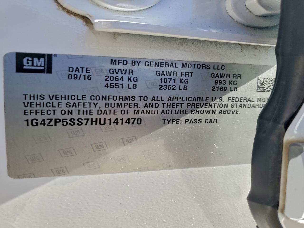 2017 Buick Lacrosse Essence VIN: 1G4ZP5SS7HU141470 Lot: 92218085