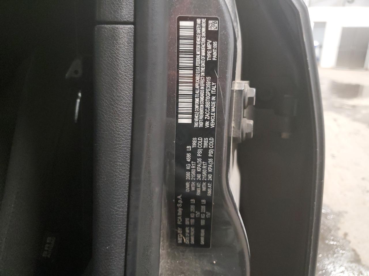 2016 Jeep Renegade Latitude VIN: ZACCJBBT6GPE35915 Lot: 91701705