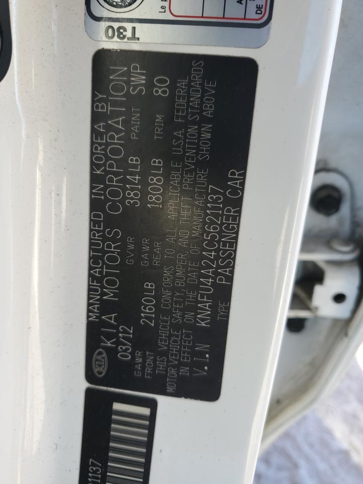 2012 Kia Forte Ex VIN: KNAFU4A24C5621137 Lot: 91944465